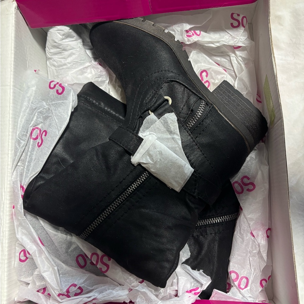 SO Women's Black Over the Knee Boots